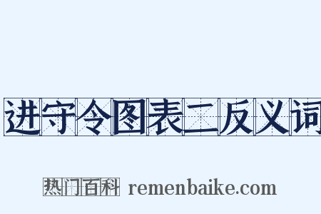 进守令图表二反义词是什么意思的图片